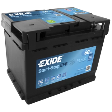 EXIDE ECM EL600 12V 60Ah 540A szgk akkumulátor j+
