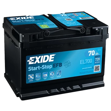 EXIDE ECM EL700 12V 70Ah 630A szgk akkumulátor j+