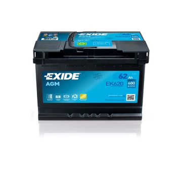 EXIDE AGM EK620 12V 62Ah 680A szgk akkumulátor j+
