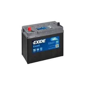 EXIDE Excell EB457 12V 45Ah 330A szgk akkumulátor b+ japán vékony pólus