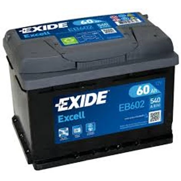 EXIDE Excell EB602 12V 60Ah 540A  szgk akkumulátor j+