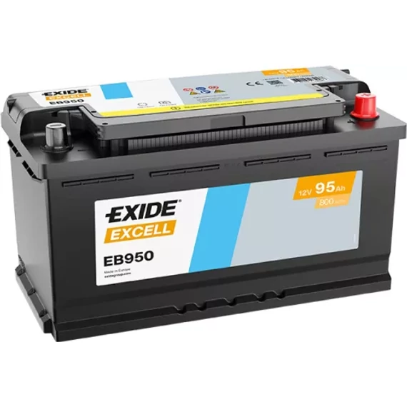 EXIDE Excell EB950 12V 95Ah 800A szgk akkumulátor  j+